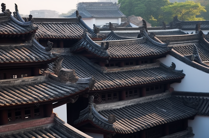 江南水乡屋顶特色建筑摄影实拍,高清,摄影图,摄影图片,图片大全,摄影图免费下载